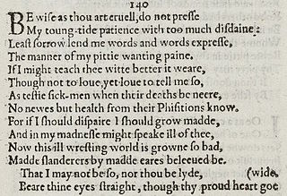 <span class="mw-page-title-main">Sonnet 140</span> Poem by William Shakespeare