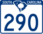 South Carolina Highway 290 marker