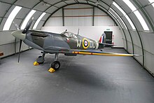 Spitfire Mk IIA P7540, DU-W, at Dumfries and Galloway Aviation Museum