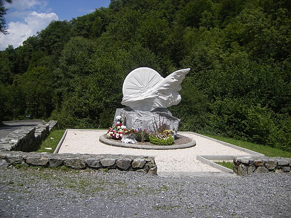 The monument to Fabio Casartelli