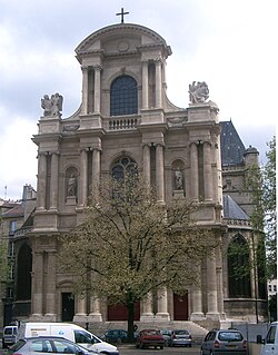 L'église Saint-Gervais-Saint-Protais, place Saint-Gervais à Paris.