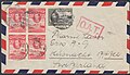 1952 airmail cover from Gold Coast to Switzerland with OAT marking