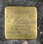 Stolperstein für Marie Auguste Sachs