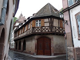 A Strasbourgban, a rue de l'Ail ház 3. szám alatt található cikk szemléltető képe