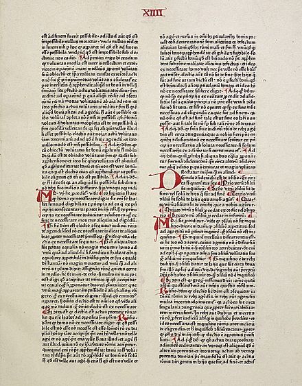 Summa Theologiæ, Pars secunda, prima pars. (copy by Peter Schöffer, 1471)