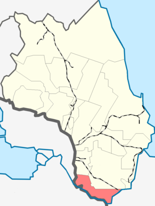 Asentamiento urbano de Sverdlovsk en el mapa