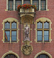 Statue of a miner at the town hall