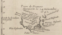 Карта Земли Ван-Димена (1644), на которой обозначен остров Марайа