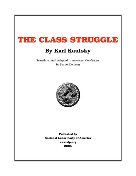 File:The Class Struggle by Karl Kautsky translated by Daniel De Leon adapted for the New York People.pdf