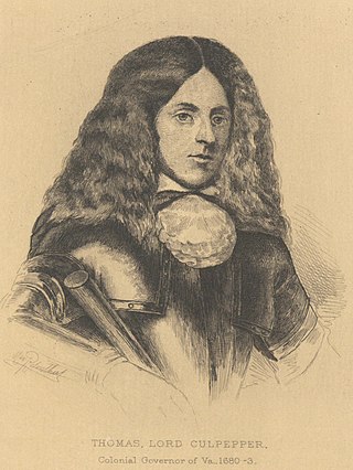 <span class="mw-page-title-main">Thomas Colepeper, 2nd Baron Colepeper</span> English noble and colonial governor of Virginia (1635-1689)