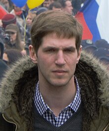 Tikhon Dzyadko at the March of Peace, 2014.jpg