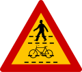 K-43※ Parallel pedestrian and cyclist crossing