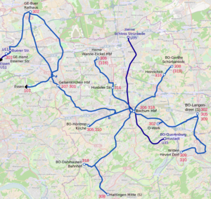 300px tram map of bochum and gelsenkirchen.xcf