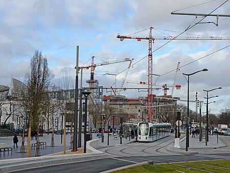 Tramway line T3B in Paris near porte de Pantin DSC 0125