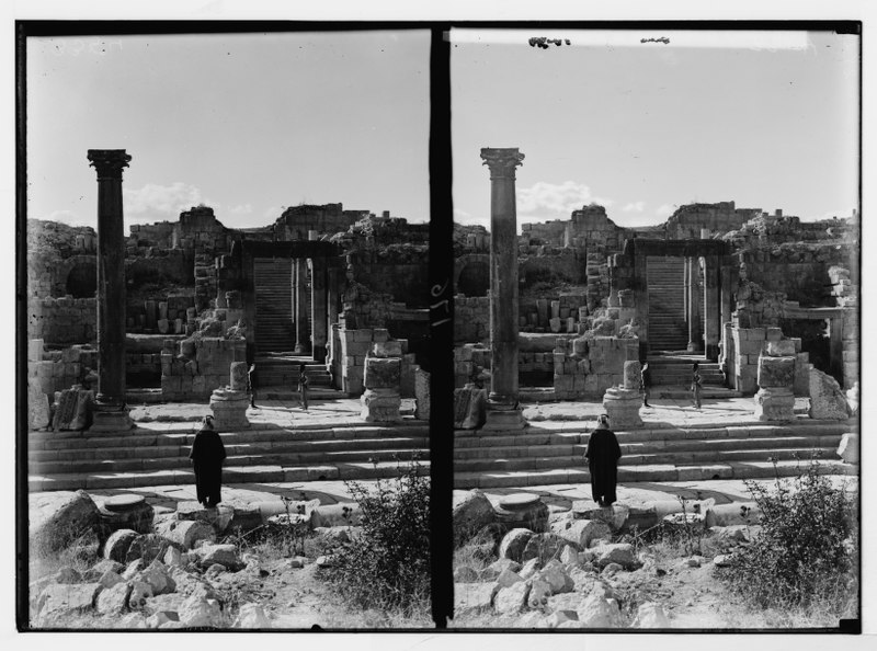 File:Trans-Jordan. Jerash. Entrance to the cathedral compound. LOC matpc.05954.tif