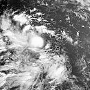 Foto of weerkaart van orkaan