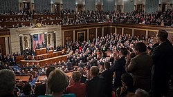 View from the Executive Gallery of the House Chamber Trump address to joint session of Congress.jpg