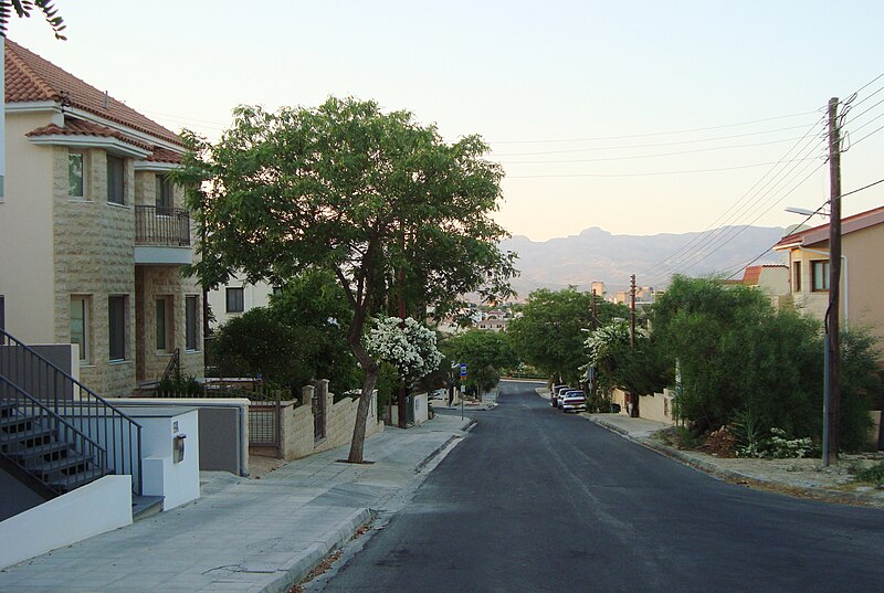 File:Typical cypriot Neighbourhood in Aglandjia Nicosia Republic of Cyprus.jpg