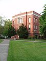 View of the front of Chapman Hall, on the University of Oregon campus in Eugene, Oregon.