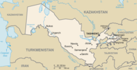 Cartina geografica dell'Uzbekistan