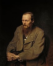 Dostoevsky wrote The Idiot, which Kurosawa adapted into a Japanese film version in 1951. Perov's portrait from the 1800s. Vasily Perov - Portret F.M.Dostoevskogo - Google Art Project.jpg