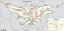 Carte du massif de Verwall.