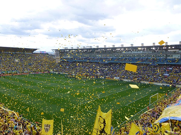 Last match of the 2012–13 season game against UD Almería. Finally, Villarreal won and were promoted to La Liga.