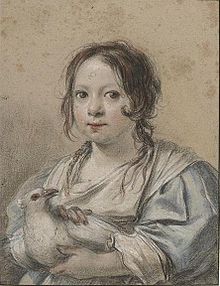 Portrait d'Angélique Vouet (1635-1638), pastel sur papier, Paris, musée du Louvre.