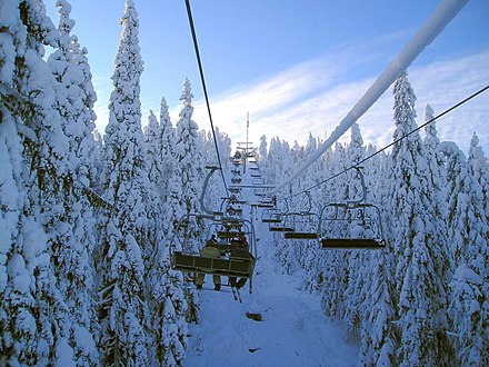 A chairlift at the ski resort of Vuokatti in Sotkamo, Kainuu, Finland in 2006