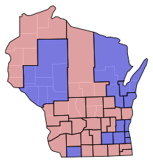 Senate partisan representation
Democratic: 11 seats
Union: 22 seats WI Senate Partisan Map 1867.svg