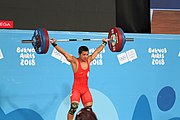 Deutsch: Gewichtheben bei den Olympischen Jugendspielen 2018; Tag 2, 10. Oktober 2018; Jungen 62 kg English: Weightlifting at the 2018 Summer Youth Olympics at 8 October 2018 – Boys' 62 kg