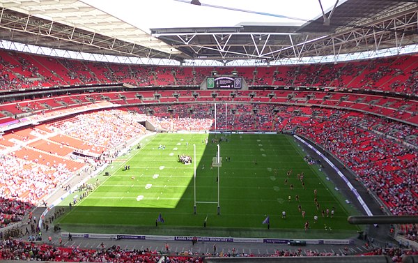 Wigan Warriors at Wembley ahead of the 2011 Challenge Cup Final