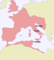 2007 - Cartographie de l'Empire romain d'Occident en 395