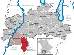 Läget för Wildsteig i Landkreis Weilheim-Schongau