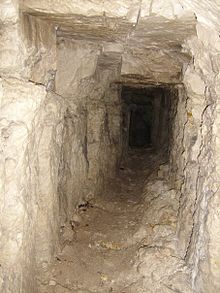 British-dug fighting tunnel in Vimy sector World War I - Vimy sector tunnel.jpg