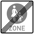 Дорожный знак «Конец пешеходной зоны» в Германии