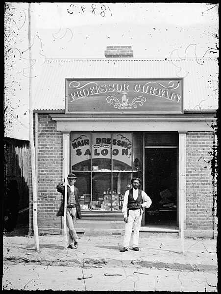 File:"Professor" Curtain's Barber's Saloon, Hill End A2822711h.jpg