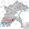 Location of the municipality of Öpfingen in the Alb-Donau district