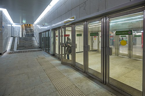 Metro войти. Метро Тропарево лифт. Двери метро. Двери в вестибюле метро. Московские двери метрополитена.