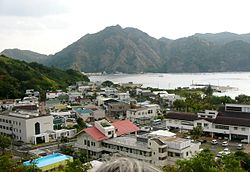 The main settlement on Chichijima