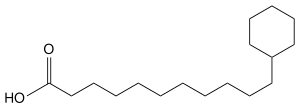 11-Cyclohexylundecanoic acid.svg