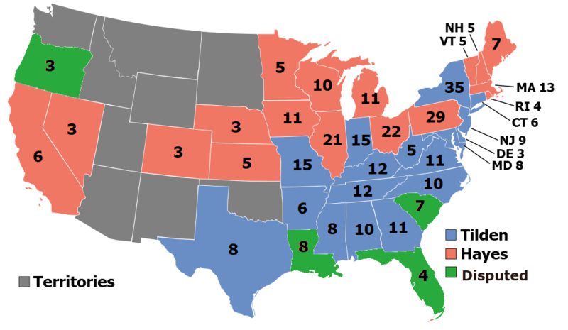 File:1876 U.S. presidential election, contested states.png