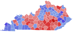1962 United States Senate election in Kentucky results map by county.svg