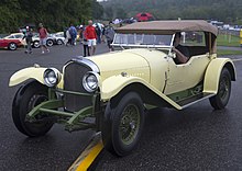 The 1970 Ruger Sports Tourer was a brief attempt by Ruger at building a high-end, retro car. In the end, only two prototypes were made. 1970 Ruger Sports Tourer in yellow, front left (Lime Rock).jpg