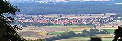 Großlangheim von Schwanberg aus gesehen