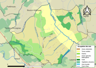 Kleurenkaart met landgebruik.