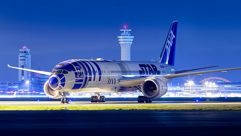 File:ANA Boeing 787-9 DreamLiner R2D2 Star Wars Livery JA873A - Tokyo Haneda Intl Airport (HND - RJTT).jpg