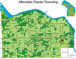 Mapa Allendale Charter Township.