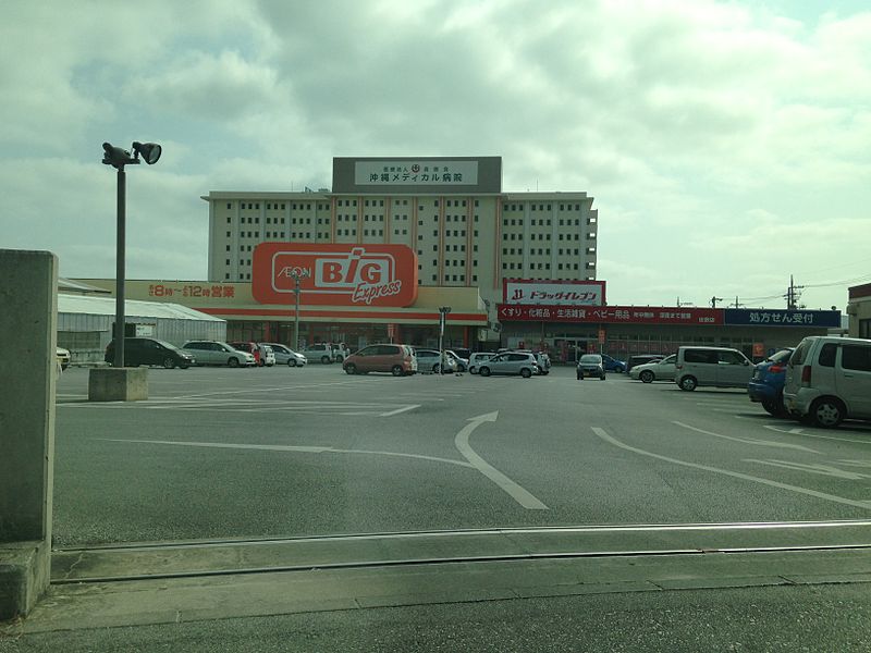 File:Aeon Big Express Sashiki Shopping Mall and Okinawa Medical Hospital.JPG