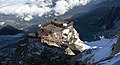 Dies ist eine Plattform am Aguille du Midi, der zum Massiv des Mont Blanc gehört.